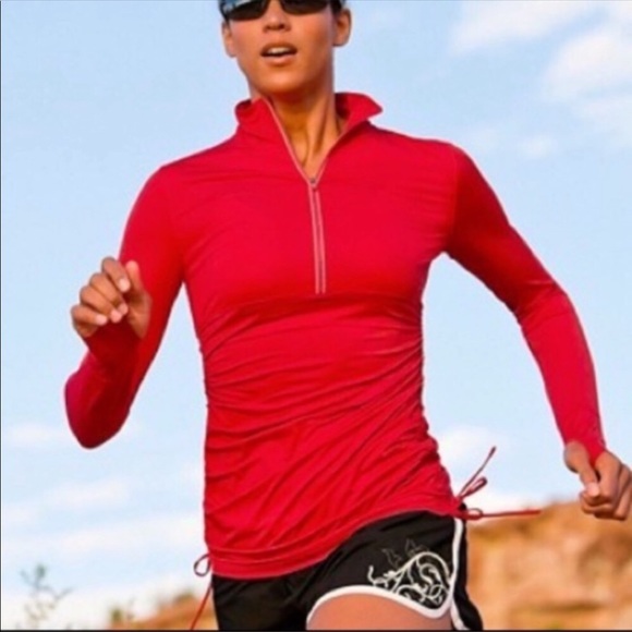 Athleta Hot Shot Performance Top W/ Ruching - Picture 1 of 13